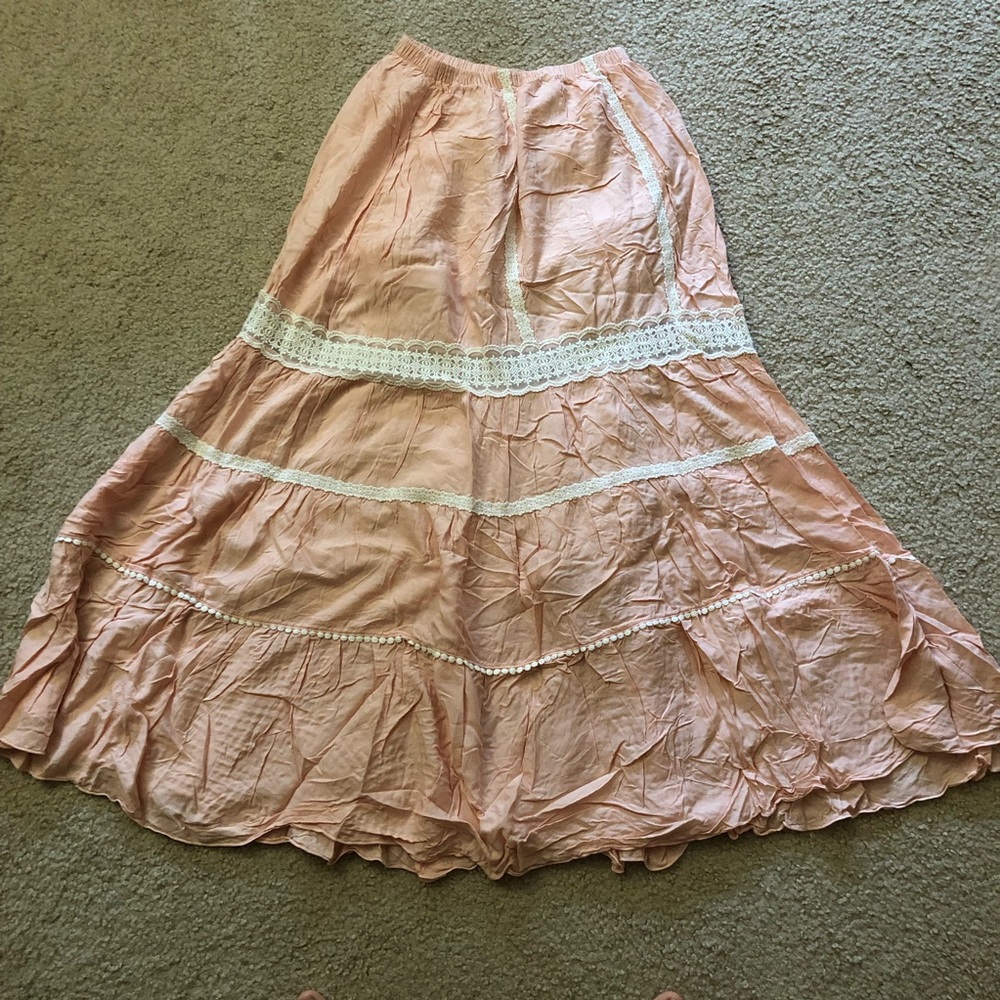 Maxi skirt peach color size 0 from Japan